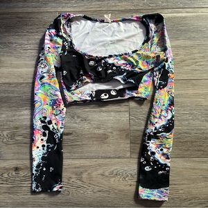 iHeartRaves Liquid Tripp long sleeve underboob top